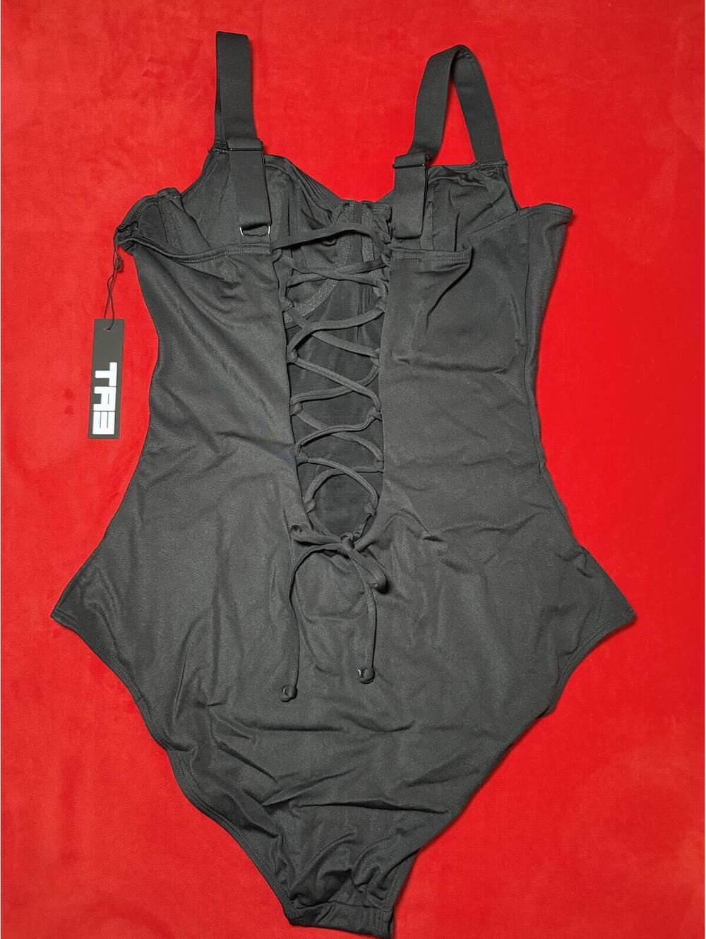 TA3 Lifty Black Underwire One Piece Swimsuit Size Large Reg/Long J/K Cup NWT - Picture 8 of 10